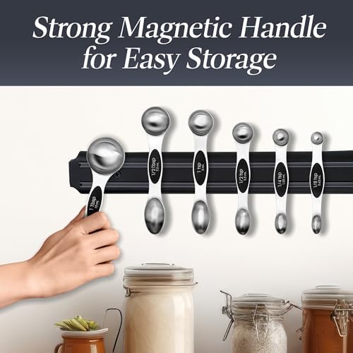 Measuring Spoons Set - Magnetic, Dual-Sided, & Dishwasher Safe