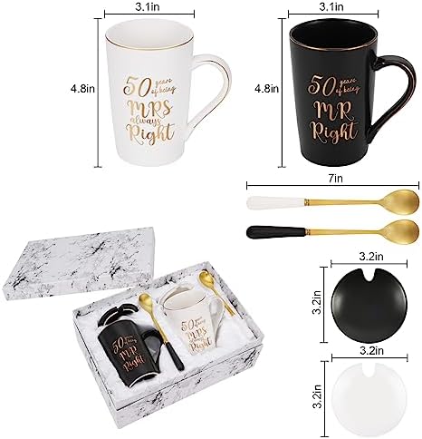 YHRJWN - 50th Wedding Gifts, 50 Years of Being Mr & Mrs Always Right
