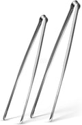Precision Serrated Non-Slip Tips Cooking Tongs 2 pcs, Stainless Steel Kitchen by Unknown