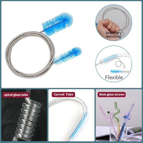 Set of 12 Tube Pipe Cleaners Brush Kit - Bottle & Long Straw Cleaning