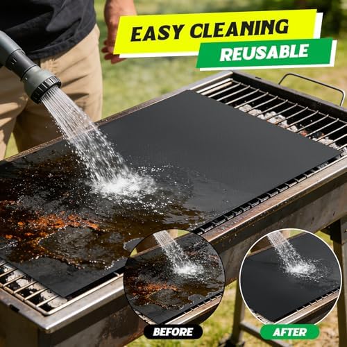 16.45 x 142 Inch Grill Mats for Outdoor Grill,Cut to Any Size Grill