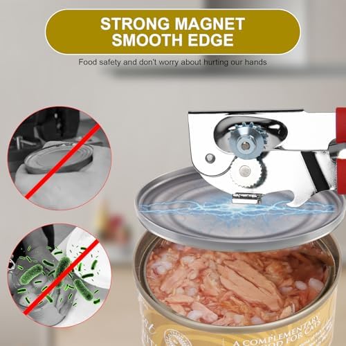 Commercial Can Opener, Stainless Steel Heavy Duty Manual Hand Crank
