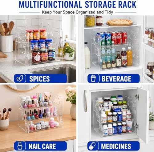 3-Tier Vitamin Storage Organizer, Organizer For Vitamin Bottles And