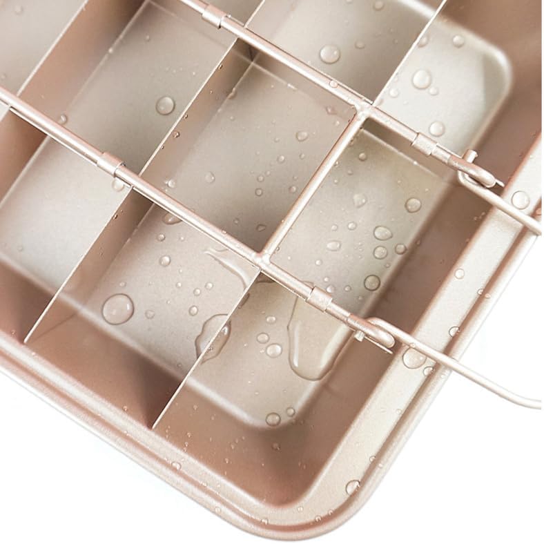 Brownie Pan With Dividers - Non-Stick All Edges Baking Tray, 18