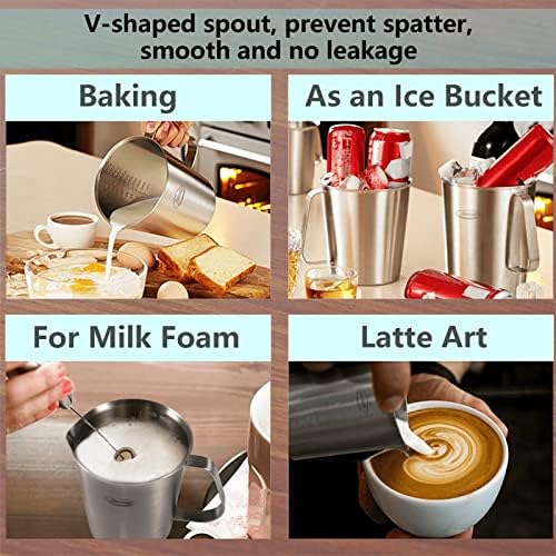 Newness 2 Pack Stainless Steel Measuring Cup, Metal Measuring Cup with
