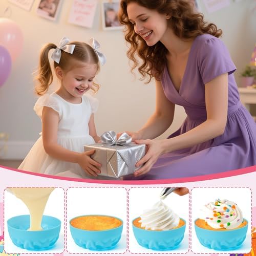 R HORSE 42Pcs Extra Large Silicone Molds, 3 x 1.2 inch Jumbo Cupcake