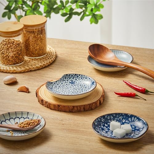 Ceramic Spoon Rest for Stove Top, Spoon Holder Set of 4 Kitchen