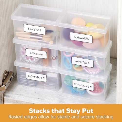 Bostitch Konnect 1 Qt Storage Containers with Lids, 6 Pack