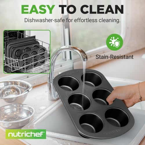 NutriChef 6-Piece Toaster Oven Bakeware Set, Compact Non-Stick
