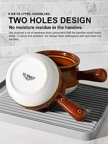 LE TAUCI French Onion Soup Bowls, 22 Ounces Ceramic Soup Bowls with
