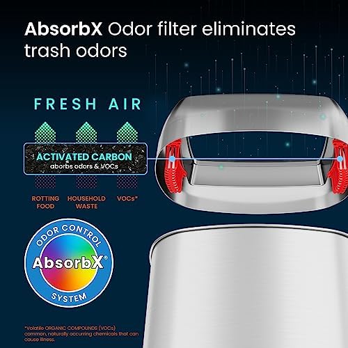 iTouchless 13 Gallon Stainless Steel Open Top Trash Can