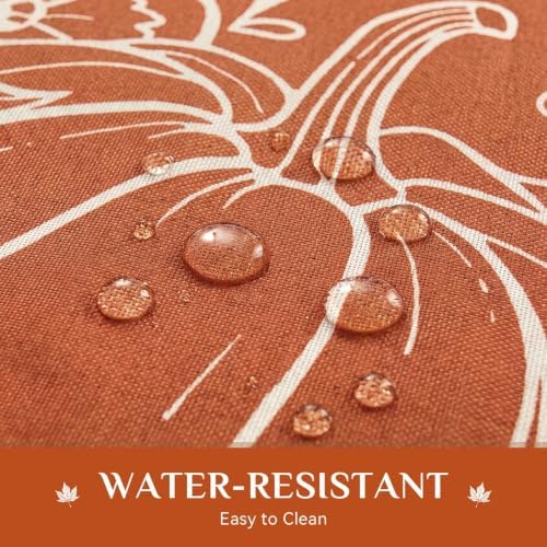 Softalker Large Fall Tablecloth Rectangle 60x104 inch, Faux Linen