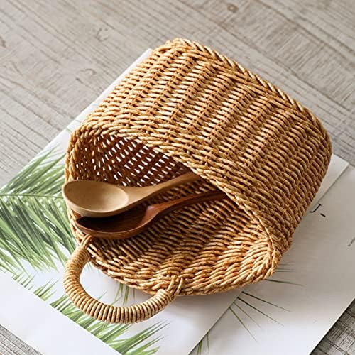 Ochine 1 Pack Hanging Basket Woven Wall Baskets Hanging Storage Basket