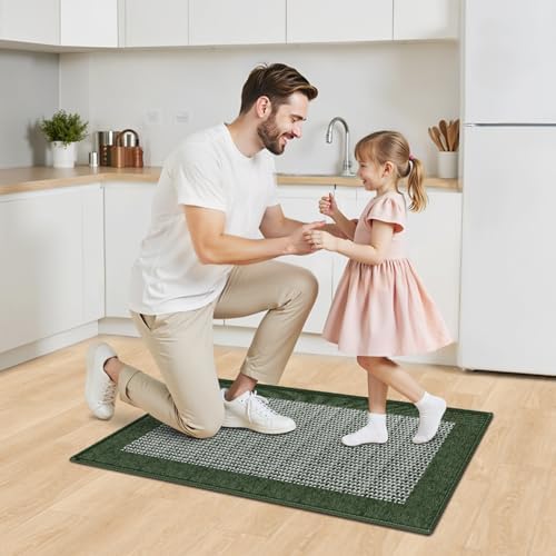 StepRite Green Kitchen Rug, 32"x20"