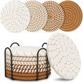 Coasters for Drinks, Coasters Set of 4 - Color, 8 Pack Coaster Set