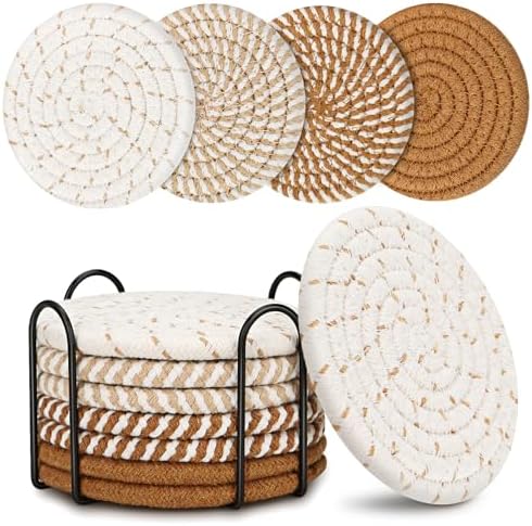 Coasters for Drinks, Coasters Set of 4 - Color, 8 Pack Coaster Set