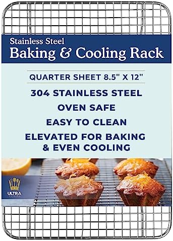 Ultra Cuisine Heavy Duty 100% Stainless Steel Cooling Rack for Cooking