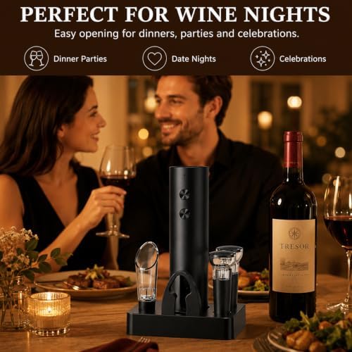 Electric Wine Opener, Rechargeable Automatic Wine Bottle Opener Set