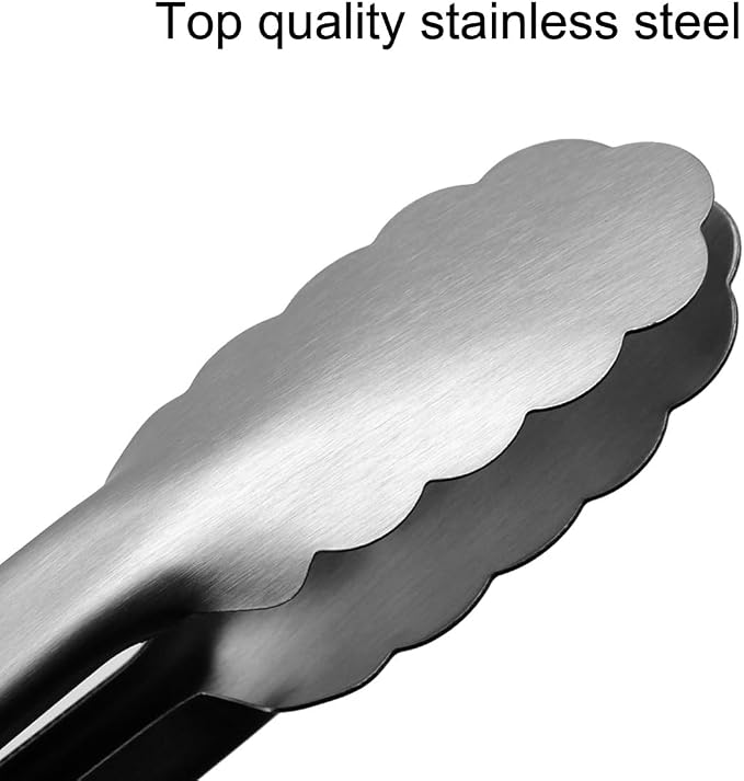 9-inch Stainless Steel Kitchen Tongs - Image 4
