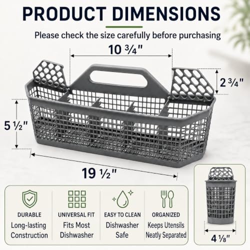 WD28X10128 Dishwasher Silverware Basket, Compatible with GE