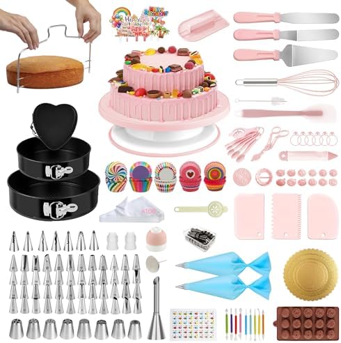Cake Decorating Kit - Cake Turntable for Decorating with Baking