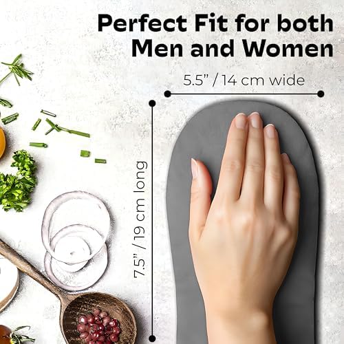 Silicone Mini Oven Mitts, Grey, Set of 2