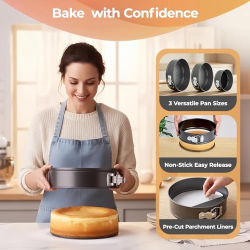 RFAQK 100pcs Cake Pan Sets for Baking + Cake Decorating Supplies: 3