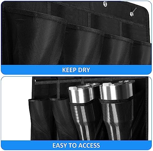 Tumbler Organizer,Water Bottle Organizer 24 Holders Over The Door