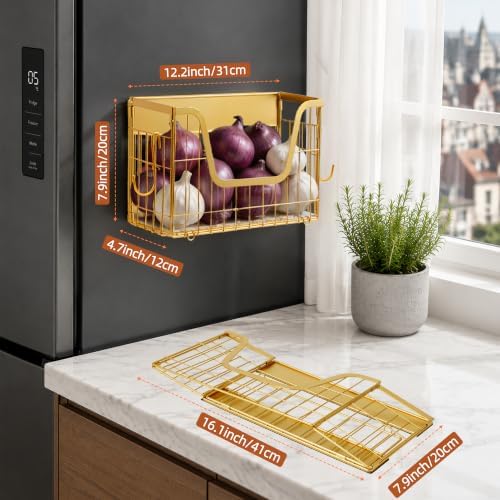 1-Pack Gold Magnetic Shelf for Fridge
