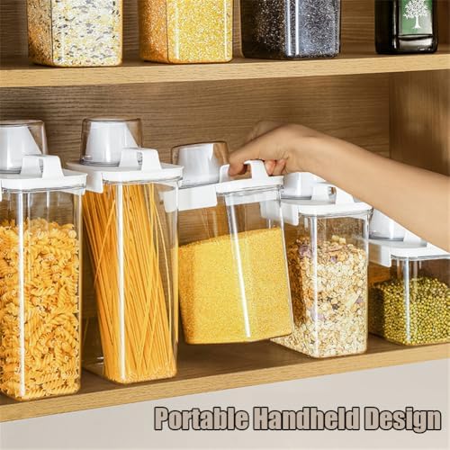 2Pcs Rice Dispenser Storage Containers, 1.1L Small Rice Bucket with