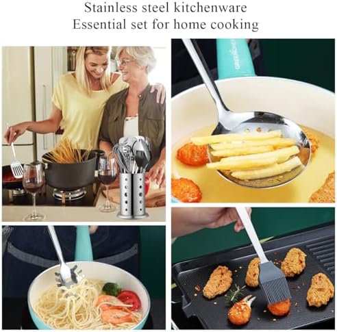 Stainless Steel Kitchen Utensils Set, 40-Piece