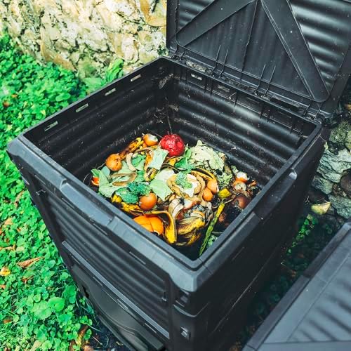 Simply Bio 80 Gallon Outdoor Compost Bin, Black