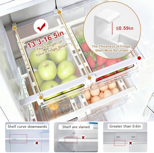 Refrigerator Organizers Storage Fridge Drawer, Storage Containers