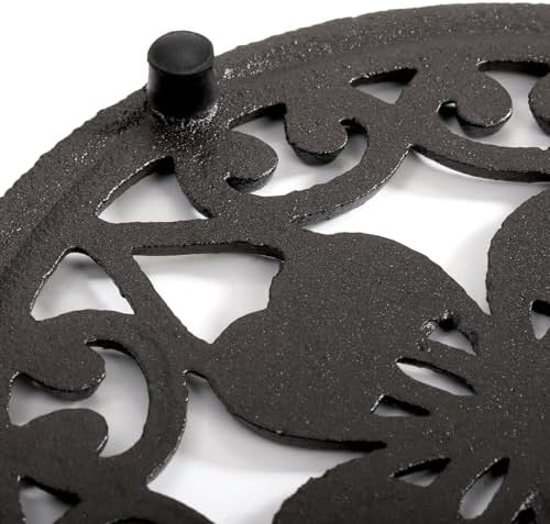 Coloch 2 Pack Cast Iron Trivet, 7.1 Inch Round Metal Trivet with
