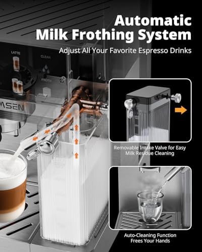 AIRMSEN 20 Bar Espresso Machine, Stainless Steel
