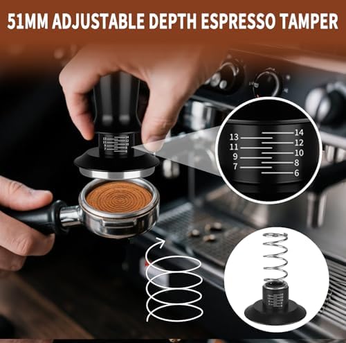 23Pcs Espresso Machine Accessories Set, 51mm Coffee Espresso Tamper