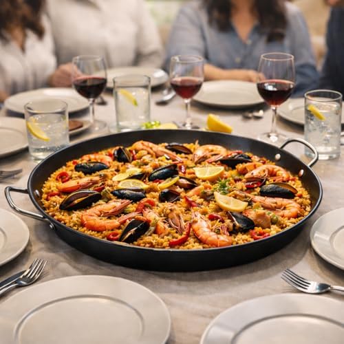 Paellera Para 10 Personas, 18 in / 45 cm Carbon Steel Pan