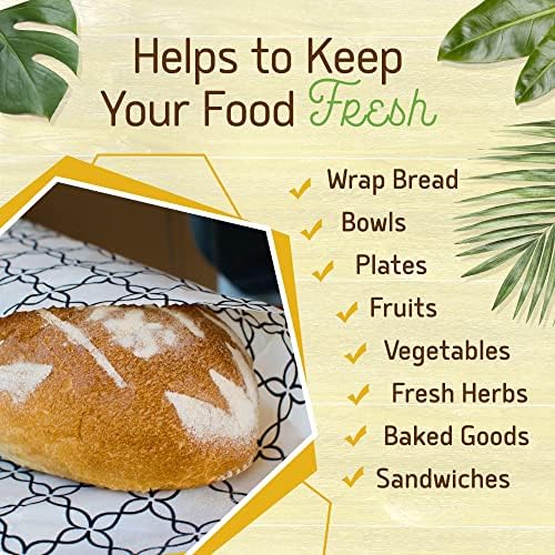 SuperBee Reusable Beeswax Bread Wrap, XXL, Meadow