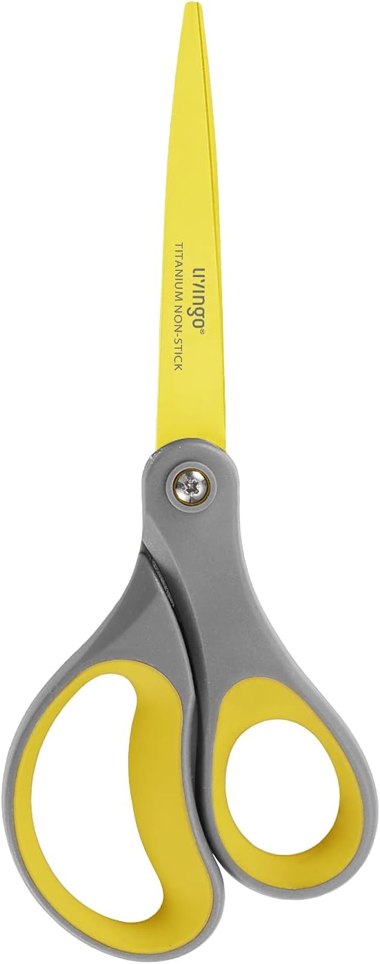 LIVINGO 8" 2 Pack Scissors, Titanium Coated Sharp Stainless Steel Non-stick - Image 5