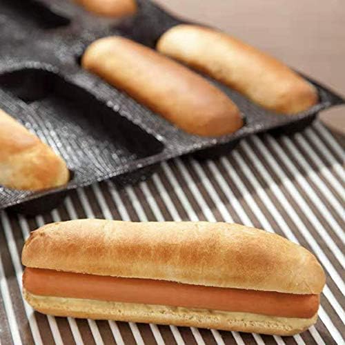 Silicone Hot Dog Bun Mold Mini Silicone Baguette Mould Non-Stick
