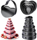 Zhehao 6 Pcs Heart Shaped Cake Pans Heart Springform Cake Mold