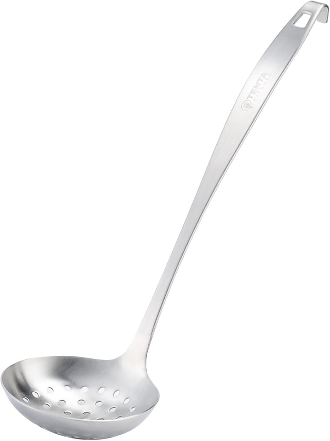 TENTA Kitchen Dia 9CM One Piece Stainless Steel Skimmer/Slotted Spoon/Strainer by TENTA+KITCHEN