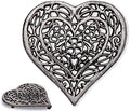 Comfify Silver with Black Cast Iron Heart Trivet – 6.75"x6.5" – Hot
