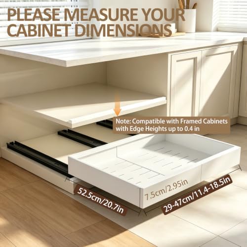 bop 2 Pack Pull Out Cabinet Organizer, Adjustable Width 11.4"-18.5"