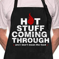Rosoz Funny BBQ Black Chef Aprons for Men Adjustable Kitchen Cooking