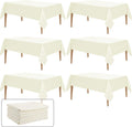 WIGENIUS 6 Pack Ivory Table Cloth Rectangle 60X102 Inch Tablecloth Fit