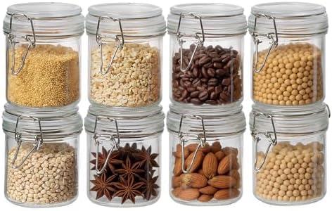 BJONKZ Glass Jars with Airtight Lids – Food Storage Containers with