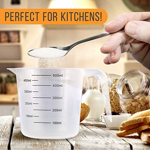 U.S. Kitchen Supply Plastic Measuring Cups with Handles - 16 oz