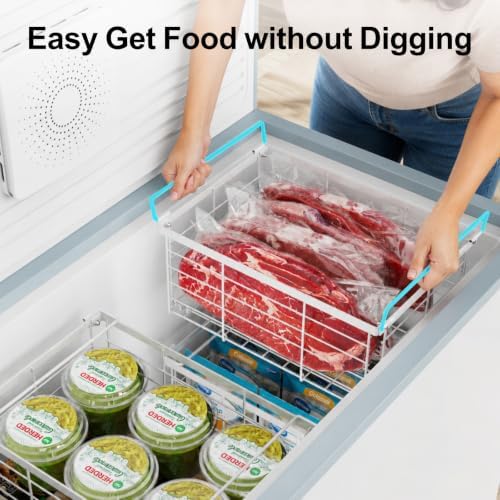 iSPECLE Deep Freezer Organizer Bins - For Most 10-20 cu. ft. Chest