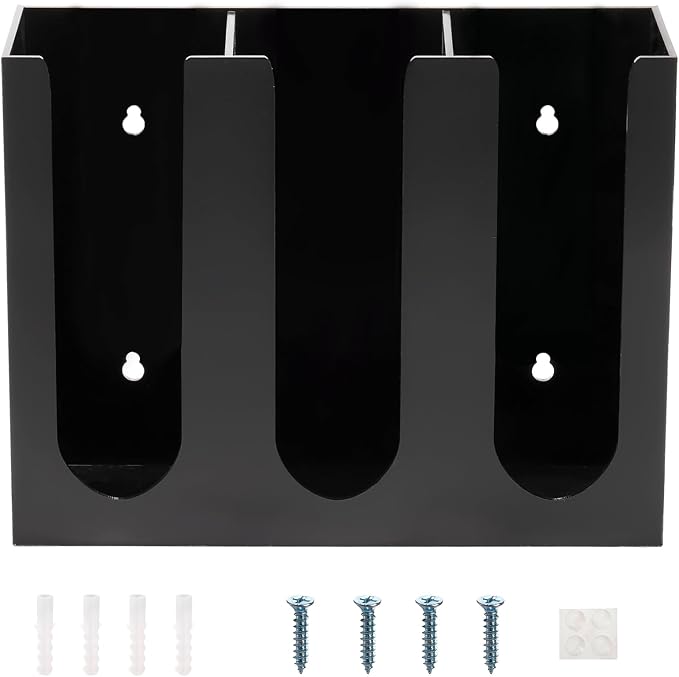Acrylic Coffee Cup and Lid Storage Organizer Holder, 3 Compartments Disposable - Image 3